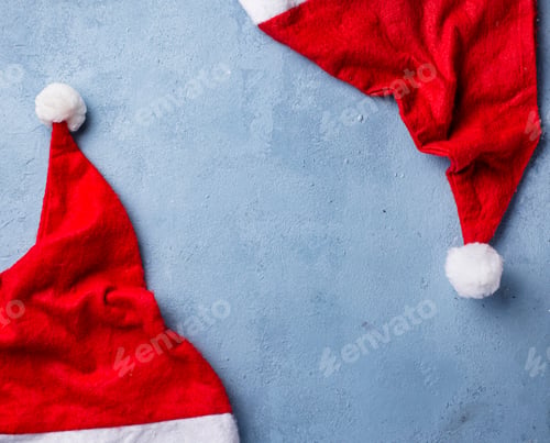 Preview: Christmas background with Santa hat