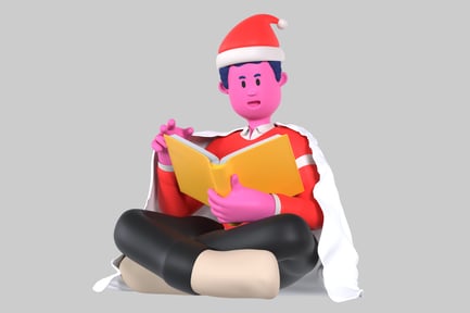 Preview: A person sits cross-legged on the ground, reading a book.