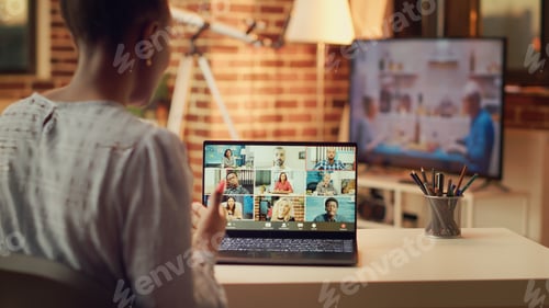 Preview: Woman attends videocall meeting