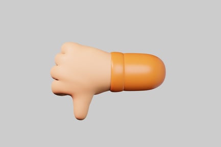 Preview: Elongated hand sculpture, thumb and index finger extended