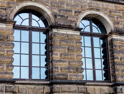 Preview: old building with windows in baroque style