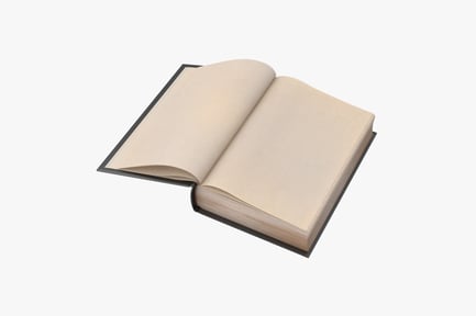 Preview: Open Vintage Book with Blank Pages