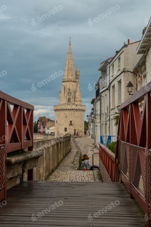 Preview: The Lantern Tower of La Rochelle in the medieval old town. La Rochelle, France