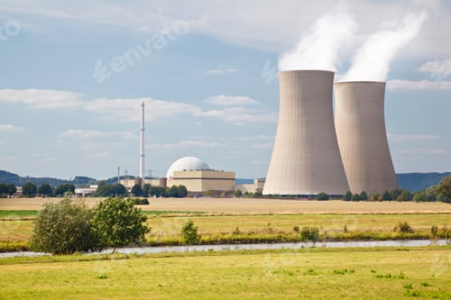 Preview: Nuclear Power Station In River Landscape
