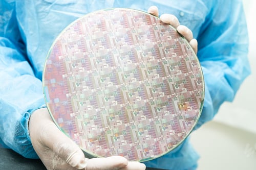 Preview: Silicon wafer for manufacturing semiconductor of integrated circuit.