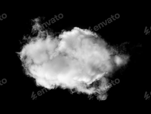 Preview: white clouds isolated on black