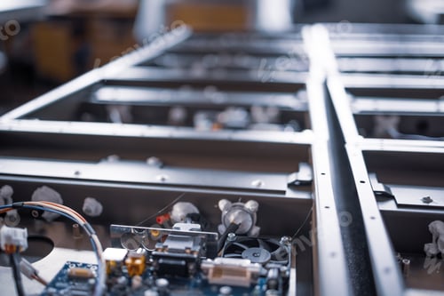Preview: Metal components and microcircuits blanks in laboratory