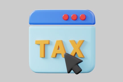 Preview: Cartoon tax filing browser icon