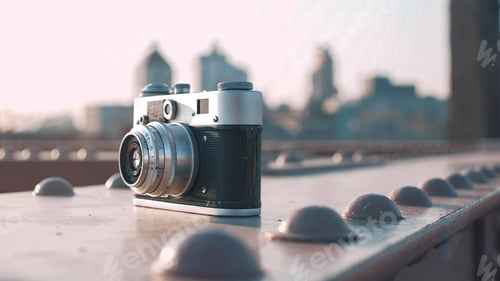 Preview: Retro camera on the Brooklyn Bridge