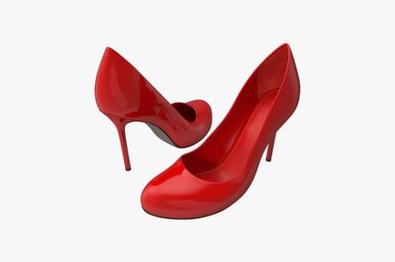 Preview: Patent leather high-heeled shoes with pointed toe