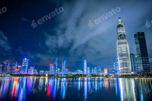 Preview: Shen Zhen urban cityscape, China city landscape landmark for business communication