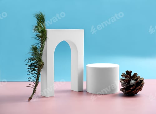 Preview: Mock up background with podium for product display