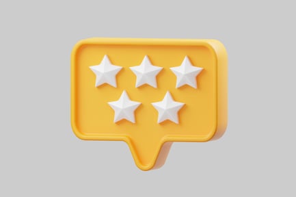 Preview: Star rating speech bubble icon
