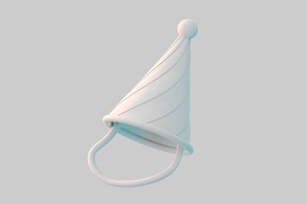 Preview: Striped party hat decoration
