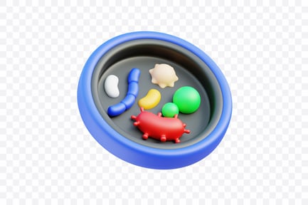 Vista previa: Placa de Petri con microbios