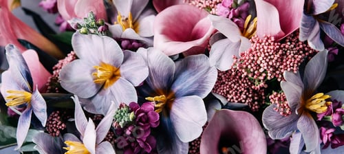 Preview: Red pink orange Autumn Colorful fall bouquet.