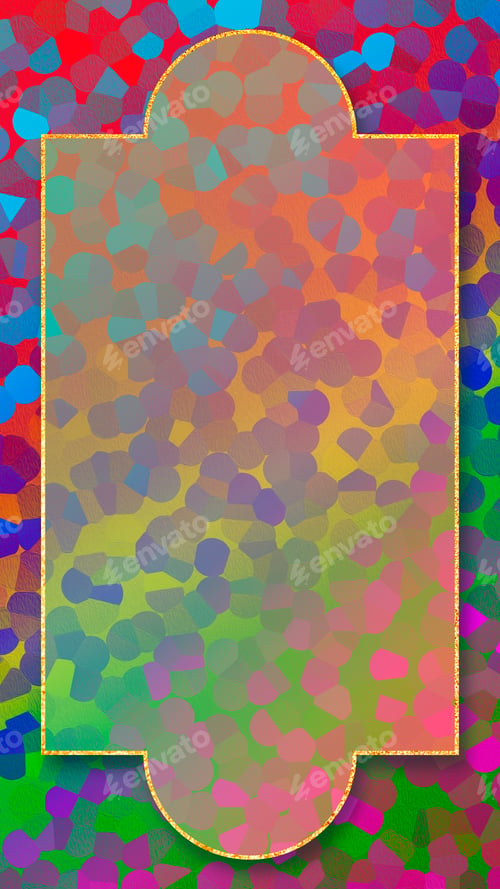 Preview: Colorful dots background frame