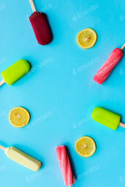Preview: Popsicle Flavored Ice Frozen Dessert Sweeten Tasty Concept