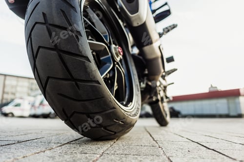 Preview: Rear wheel of motorcycle