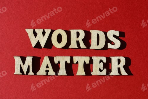 Preview: Words Matter, phrase as banner headline