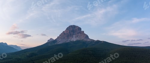 Preview: Stunning Mountain Landscape During Sunset in Alberta, Canada