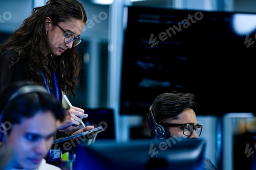 Preview: Technical support specialist executing active listening protocols during complex software