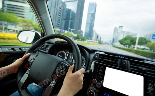Preview: Driving car on city street