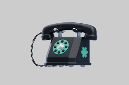 Preview: Retro phone with shamrock detail