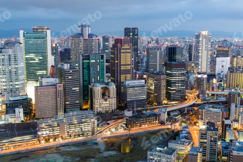 Preview: Osaka, japan, 13 September 2015:- Osaka city at night