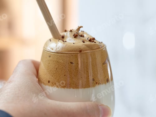 Preview: glass of Dalgona coffee