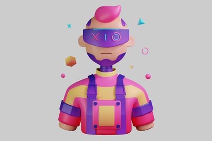 Preview: Geometric Futuristic Character