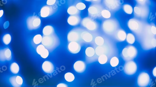 Preview: background with unfocused bokeh blue lights