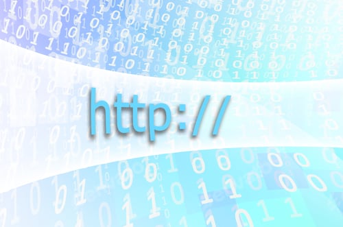 Preview: The text inscription HTTP is written on a semitransparent field surrounded by a set of abstract