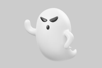 Preview: Cartoon ghost grumpy look