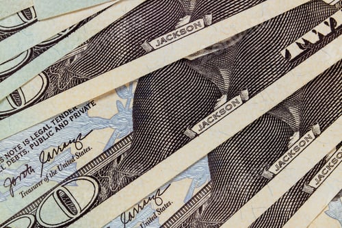 Preview: Twenty paper dollars bill United States of America Banknotes