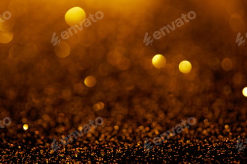 Preview: abstract background with gold glitter and bokeh