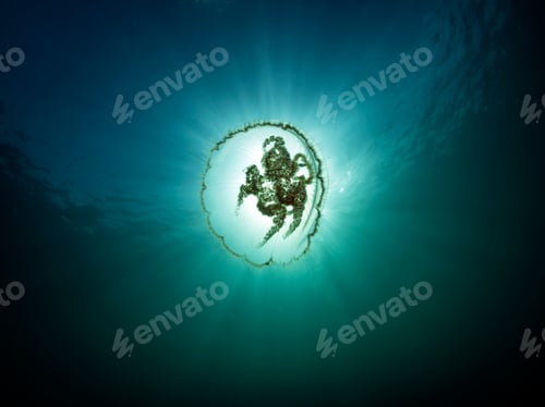 Preview: Backlit Jellyfish Underwater