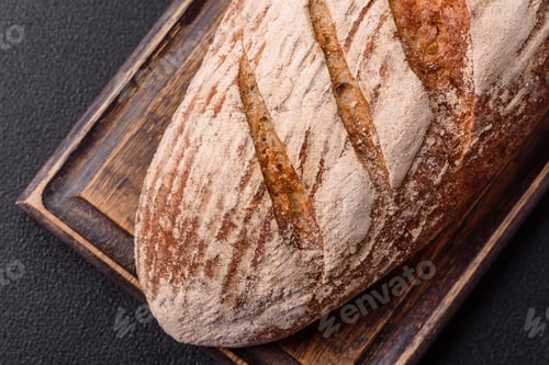 Preview: Brown bread with seeds, grains, salt and spices
