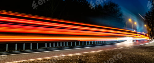 Preview: lights of cars with night. long exposure
