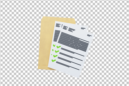 Preview: Envelope with Business Document 3D Icon