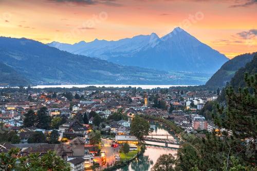 Preview: Unterseen, Switzerland overlooking the Aare River
