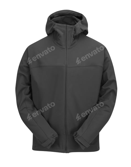 Preview: black jacket isolated on white
