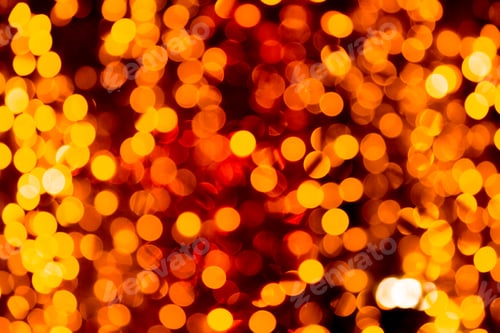 Preview: Festive abstract gold background with bokeh defocused and blurred many