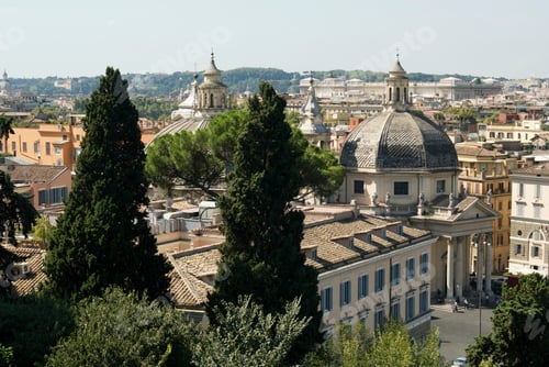 Preview: Churches in rome selective focus