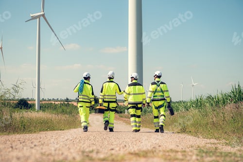 Preview: The engineering and technical team is preparing to install a large wind turbine