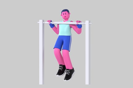 Preview: Cartoon pull-up bar exerciser