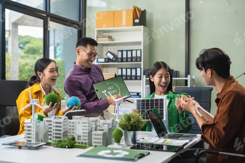 Preview: Renewable energy-based green businesses and global warming. Reduce CO2 emission.