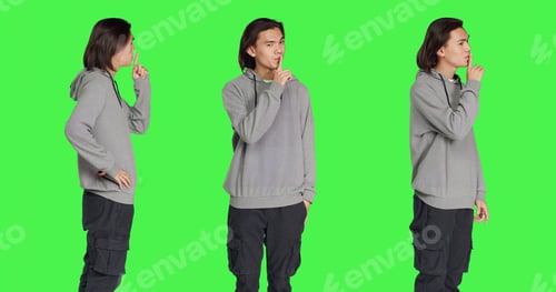 Preview: Person doing mute silence symbol