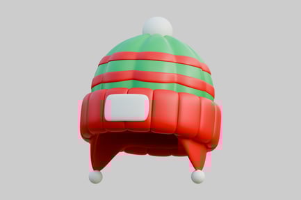 Preview: Holiday winter hat with pom