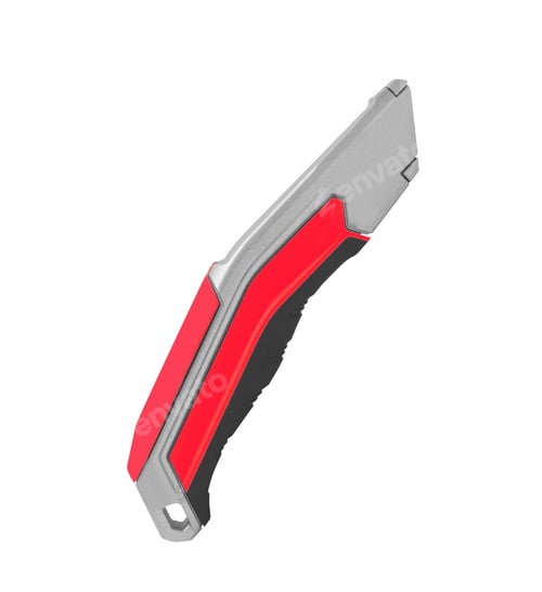 Preview: Red paper knife isolated
